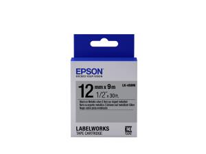 C53S654019 EPSON Epson Label Cartridge Metallic LK-4SBM Black/Silver 12mm (9m)