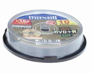 275632 MAXELL DVD+R 4.7GB X 10 PACK SPINDLE