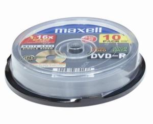 275593 MAXELL DVD-R 4.7GB X 10 PACK SPINDLE