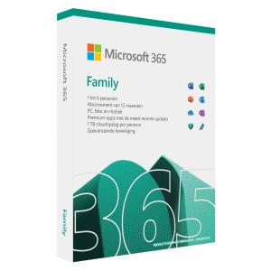 6GQ-01897 MICROSOFT Office 365 Family Retail Box UK - 1 Year - 6GQ-01897