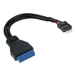 33446I INLINE INC USB 3.0 zu 2.0 Adapterk. int. - USB 3.0 / USB 2.0 Pfostenanschluss - 0,15m