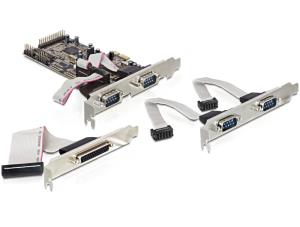 89177 DELOCK PCI Express card 4 x serial, 1x parallel