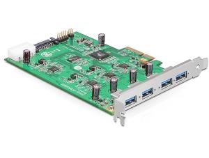 89325 DELOCK PCI Express Card x4 > 4 x External - USB-Adapter