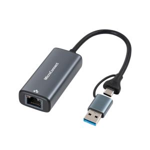 MC-USBACNET2.5G MICROCONNECT USB-C / A to RJ45 2,5G  Network Adapter