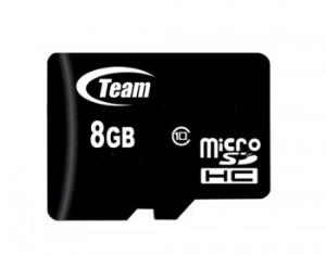TUSDH8GCL1003 TEAM GROUP 8GB Micro SDHC Class 10 Flash Card with Adapter
