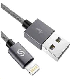 JLCMFIBULC1M JLC DISTRIBUTION MFI Braided USB (Male) to Lightning (Male) Cable 1M - Black