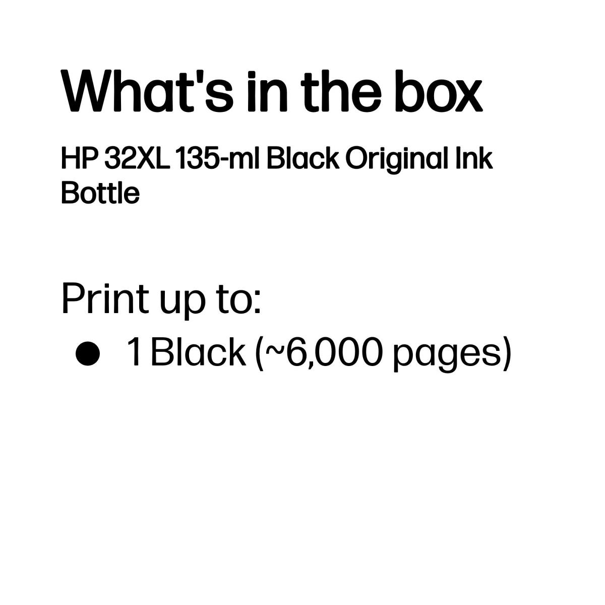 HP 32XL BLACK ORIGINAL INK BOTTLE thumbnail