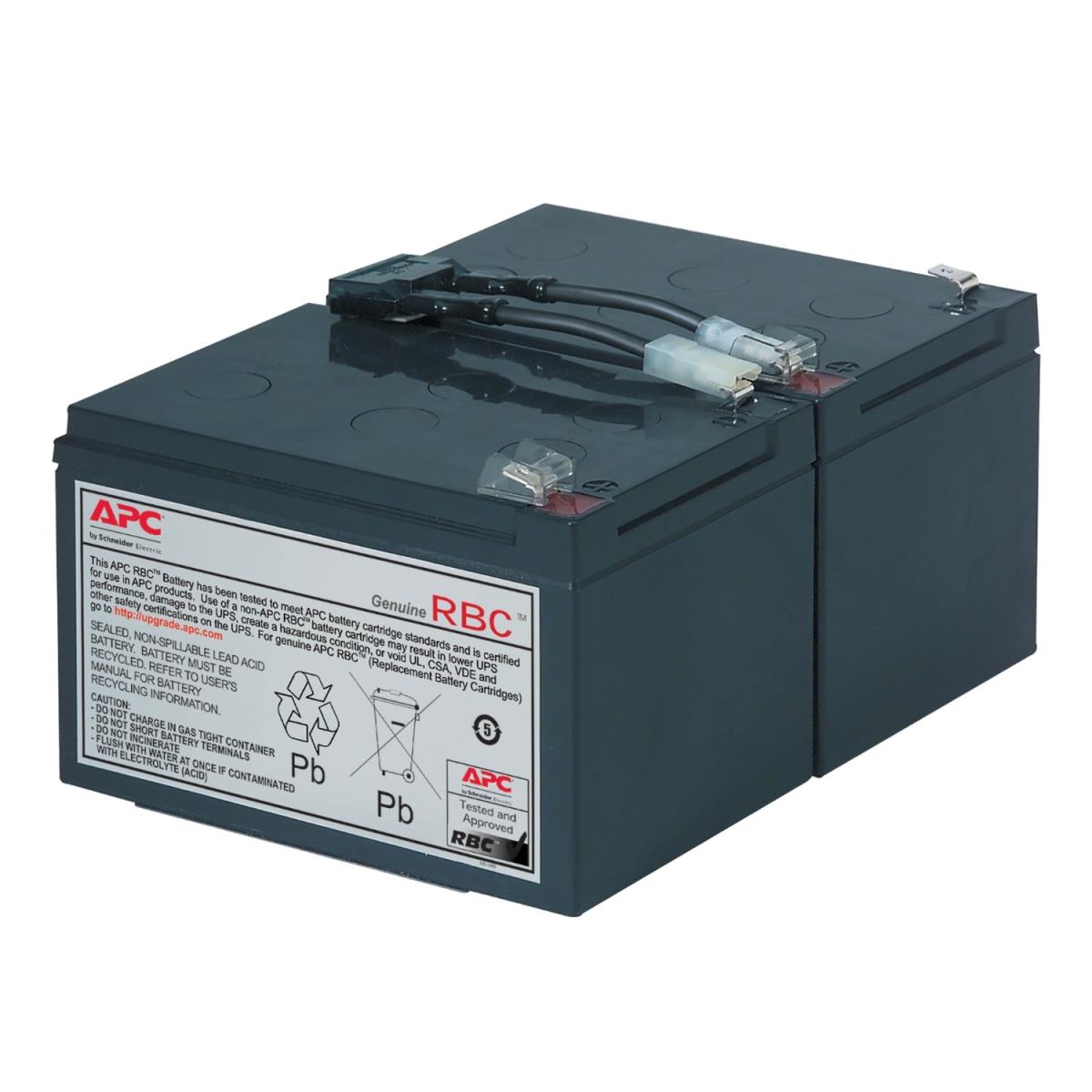 Replacement Battery Cartridge #6 - UPS battery - 1 x battery - Lead Acid - black - for P/N: SMC1500IC, SMT1000CUS, SMT1000I-AR, SMT1000IC, SUA1000I-IN, SUA1000J3W, SUA1500J3W thumbnail