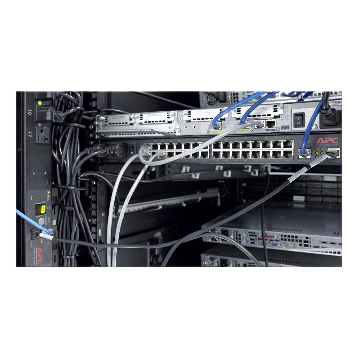 VERTICAL CABLE ORG CABLE RINGS QTY 8 thumbnail