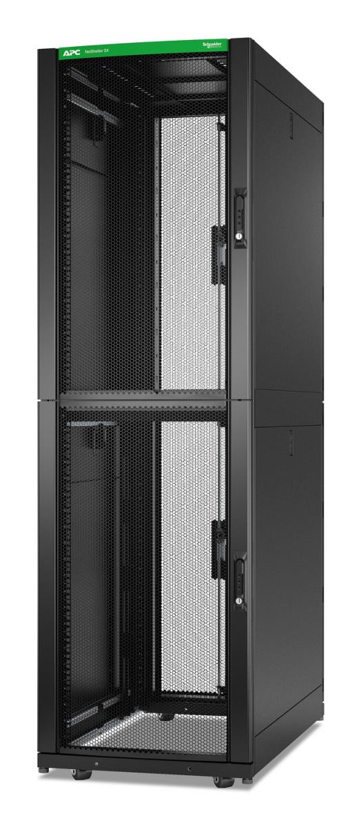 NetShelter SX Colocation - Rack cabinet - 2 x 600W x 1070D mm, with sides - floor-standing - black - 42U - 19