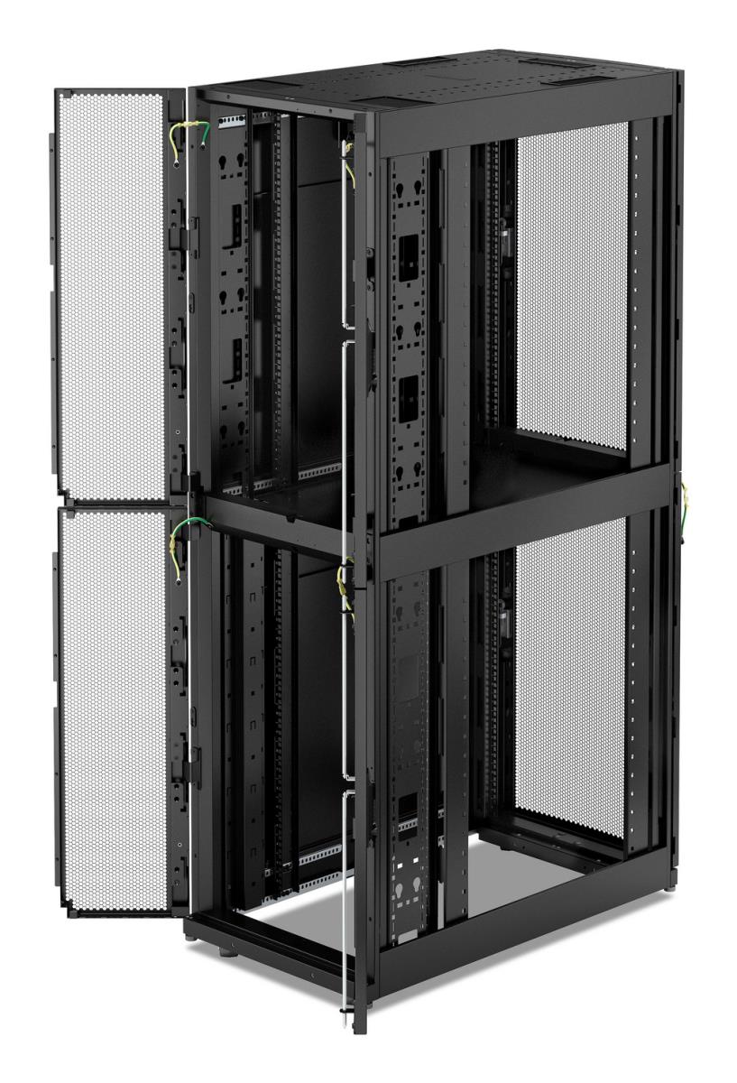 NetShelter SX Colocation - Rack cabinet - 2 x 600W x 1070D mm, with sides - floor-standing - black - 42U - 19