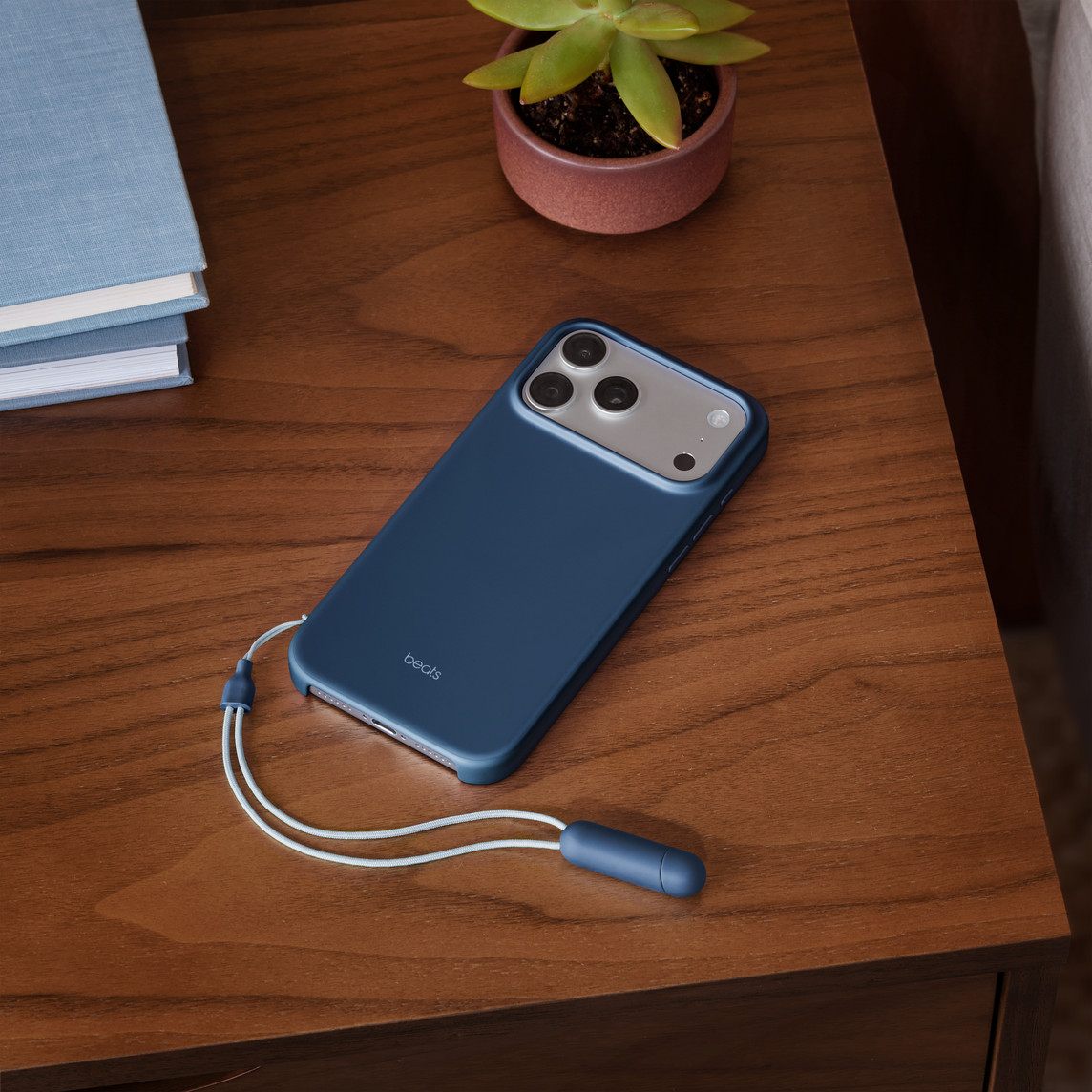 Beats - Protective cover for mobile phone - with kickstand and camera control - MagSafe compatibility - polycarbonate - bedrock blue - for iPhone 17 Pro Max thumbnail