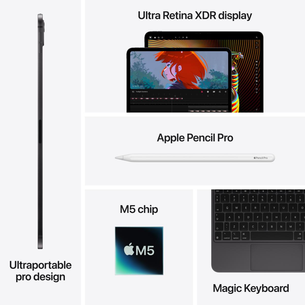 EU Product - iPad Pro 11 Wi-Fi Space Schwarz - Tablet - Apple M5 thumbnail