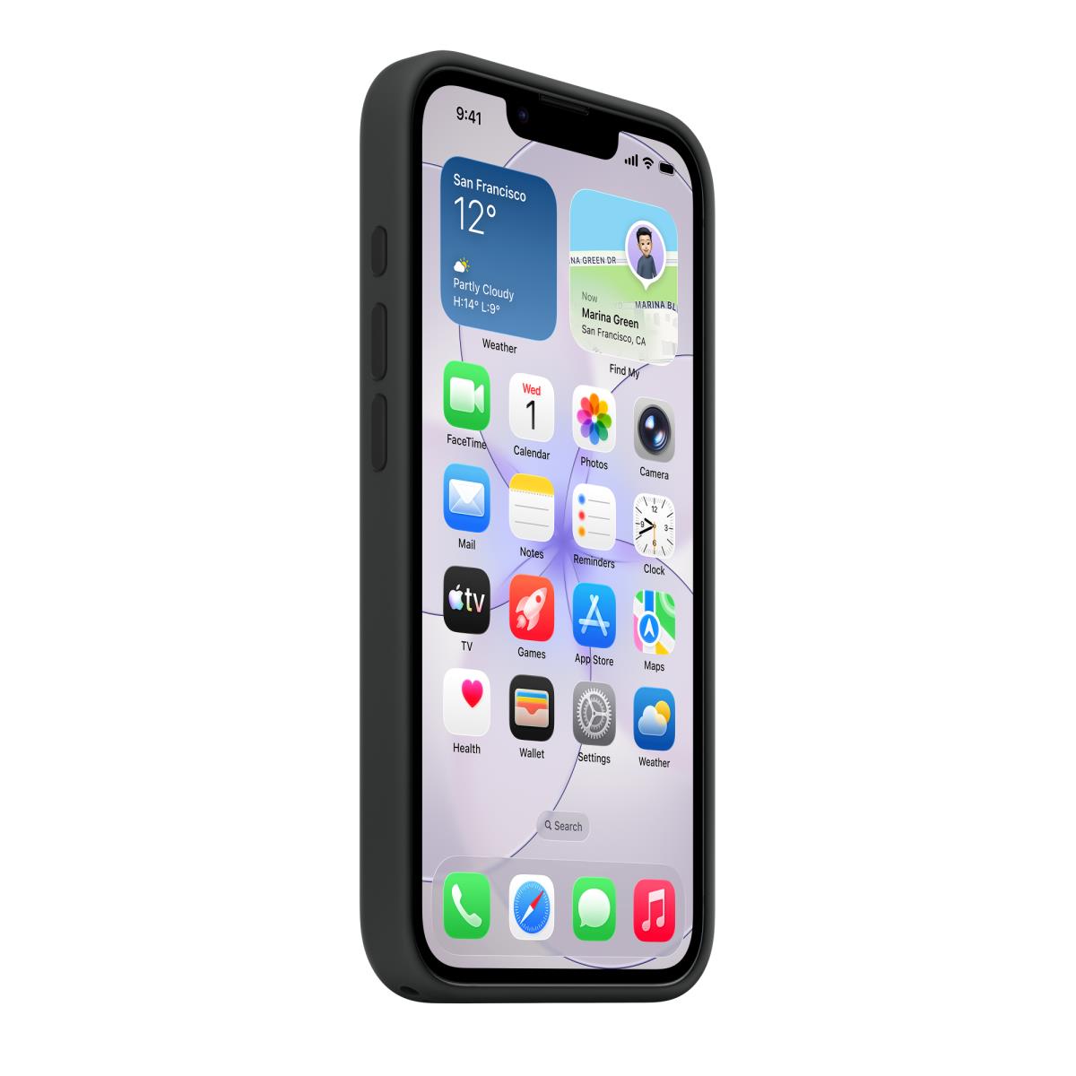 - Protective cover for mobile phone - MagSafe compatibility - silicone - black - for iPhone 17e thumbnail