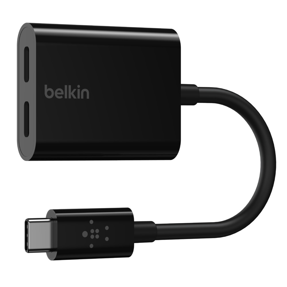 ^BELKIN DUAL USBC CHARGE ADAPTER BLK thumbnail