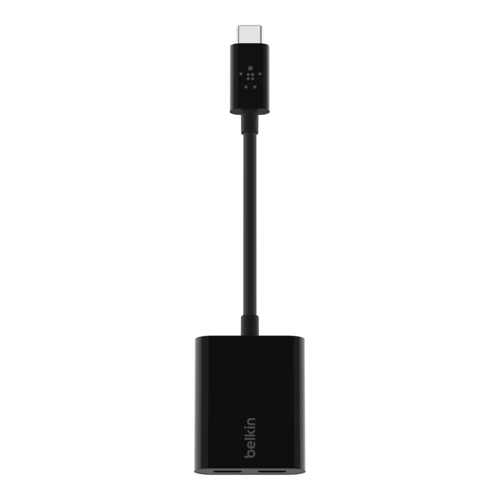 ^BELKIN DUAL USBC CHARGE ADAPTER BLK thumbnail