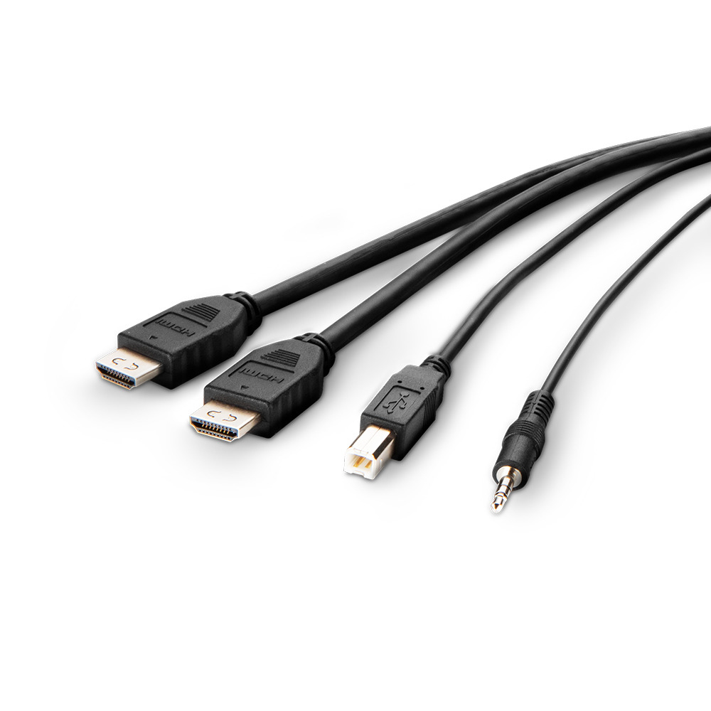 TAA Dual-Head HDMI to HDMI High Retention KVM Combo Cable  3m thumbnail