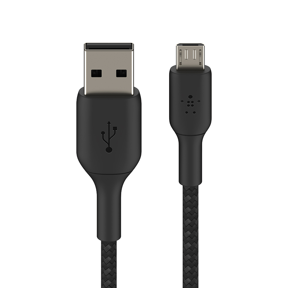 ^BELKIN BRAIDED A-MICROUSB 1M  BLK thumbnail