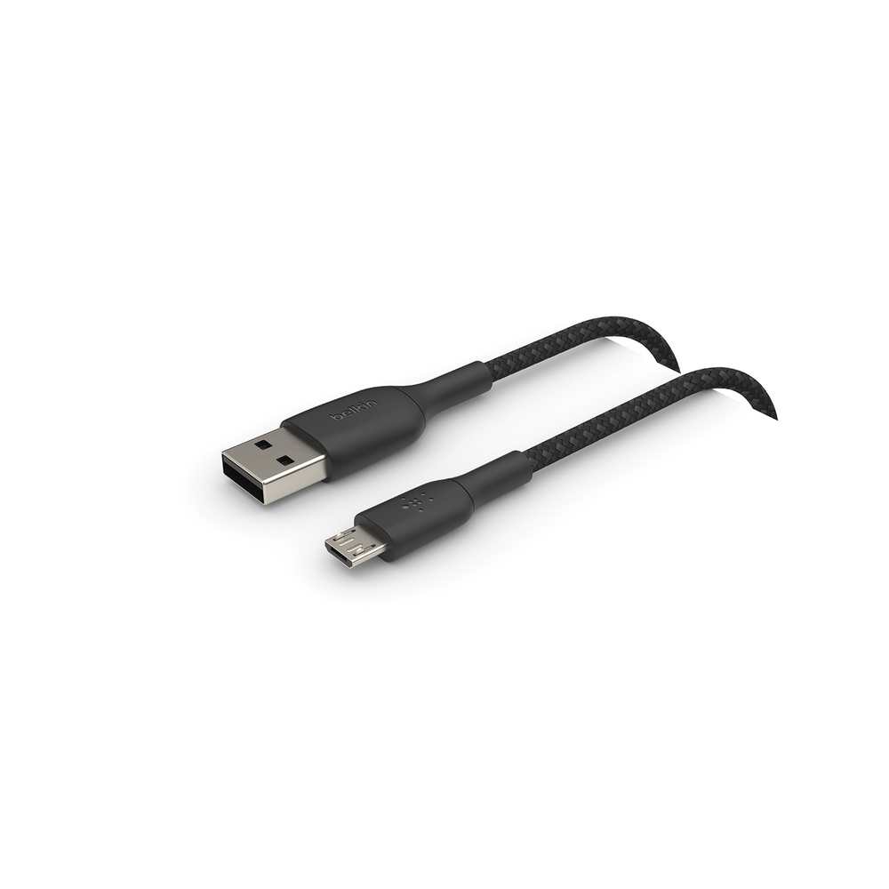 ^BELKIN BRAIDED A-MICROUSB 1M  BLK thumbnail