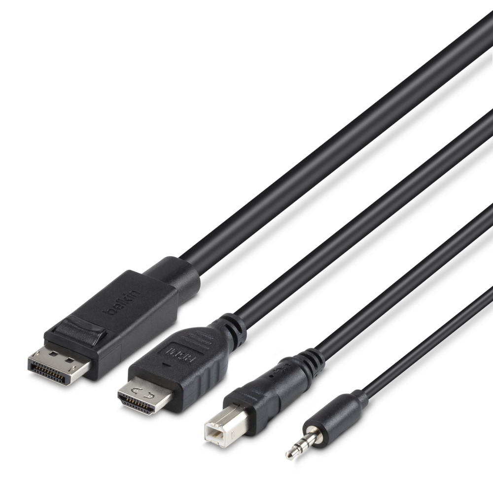 TAA Dual Head HDMI/DP to DP and HDMI Combo Cable 0.3m thumbnail