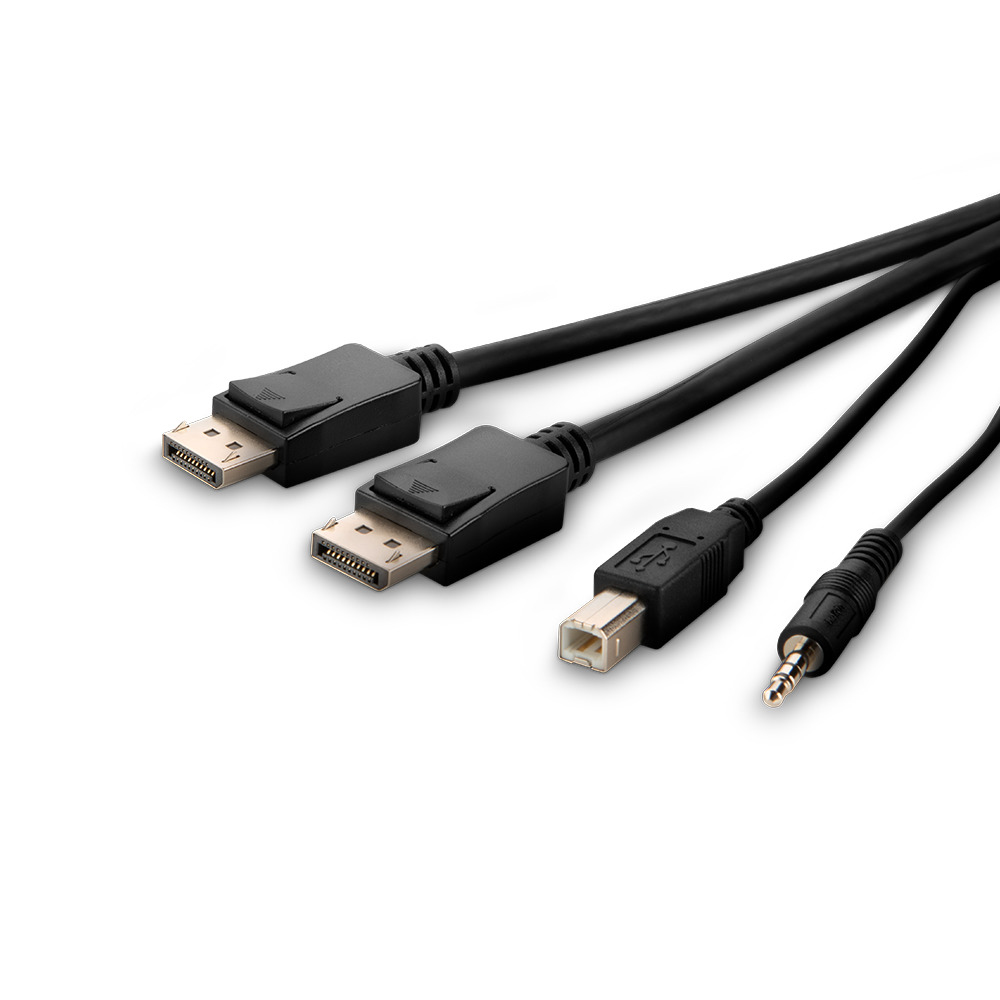 TAA Dual-Head MiniDP to DP KVM Combo Cable 1.8m thumbnail