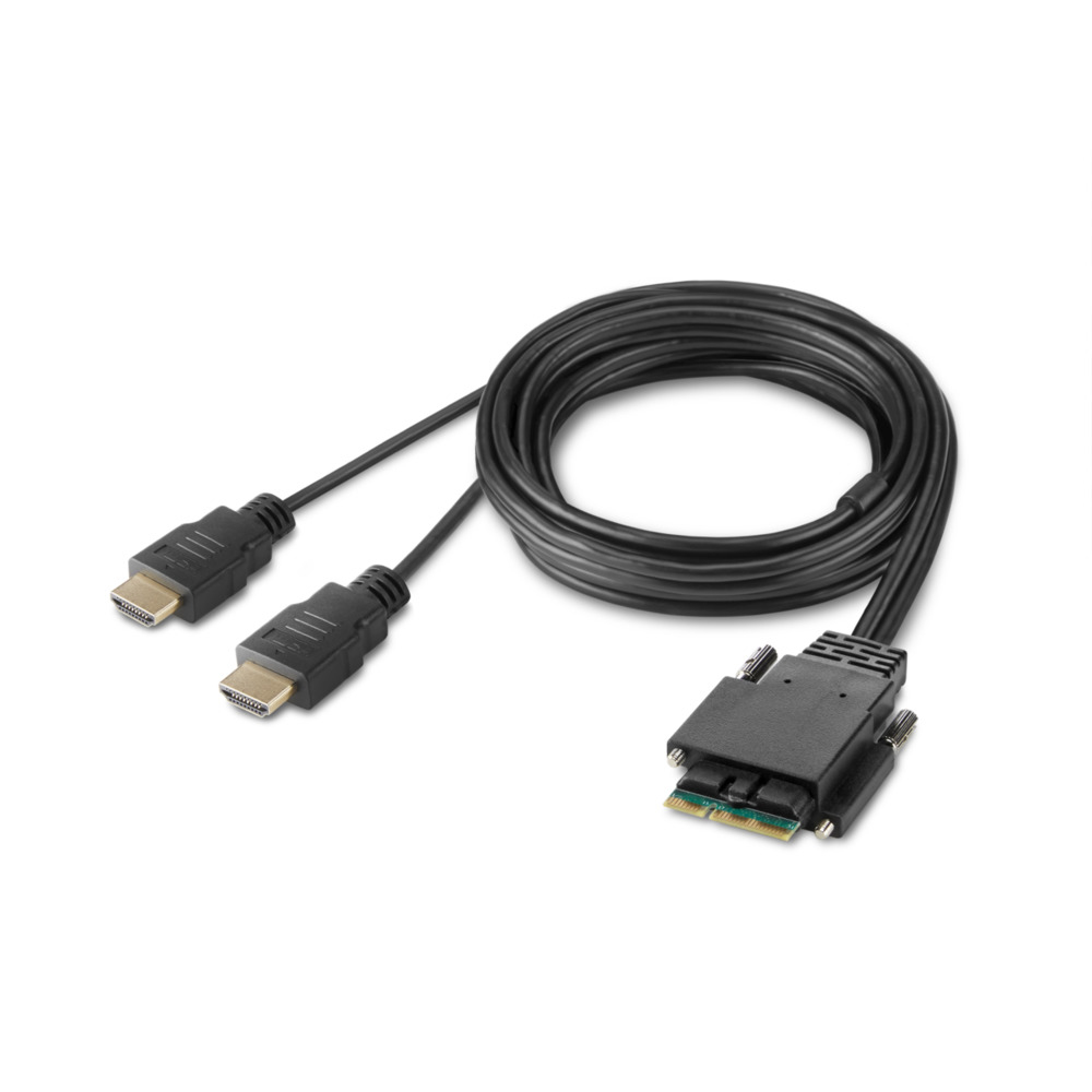 2-Port Dual Head HDMI Modular Secure KVM Switch PP4.0 W/Remote - cables incl. thumbnail