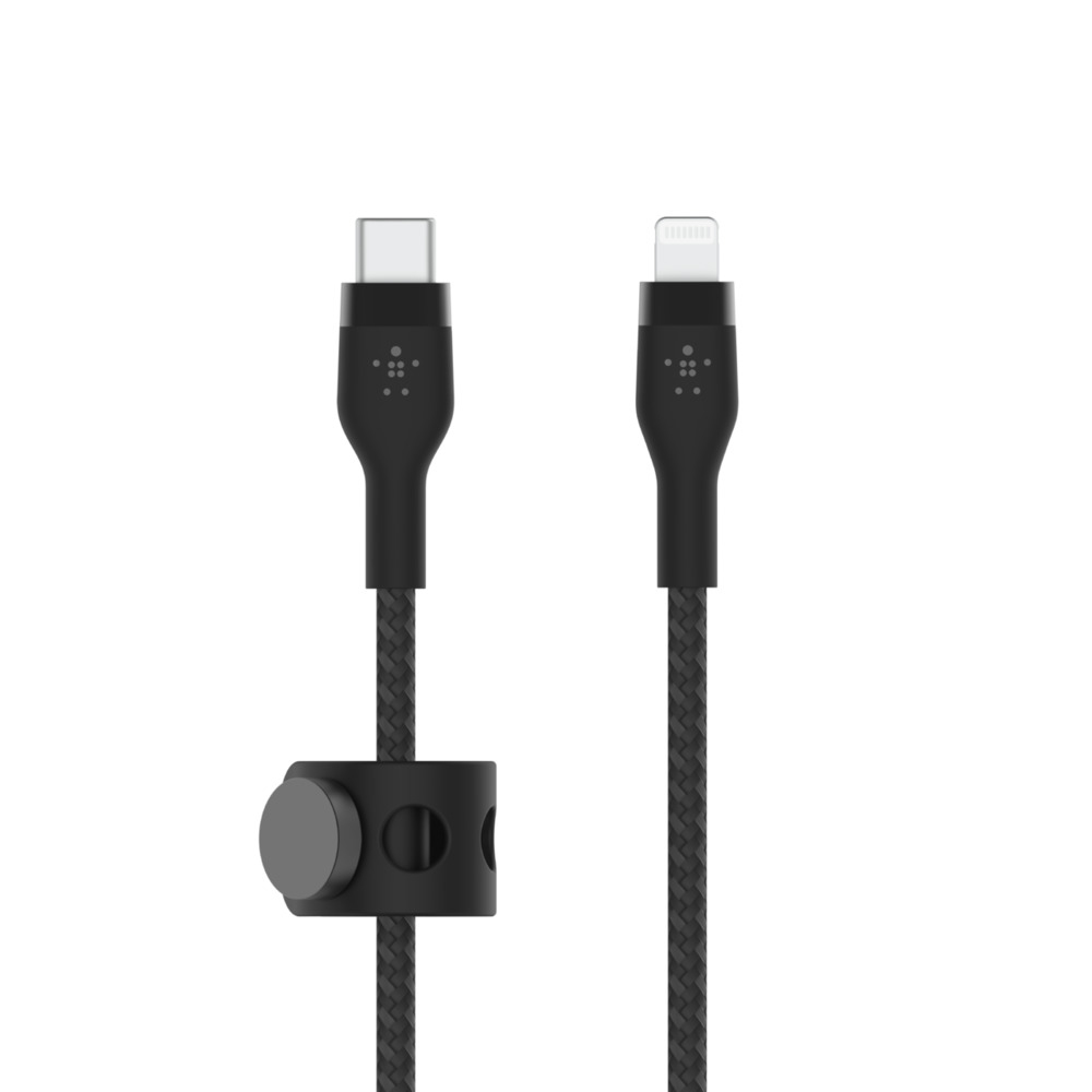 USB-C TO LTGBRAIDED SILICON 1M BLK thumbnail