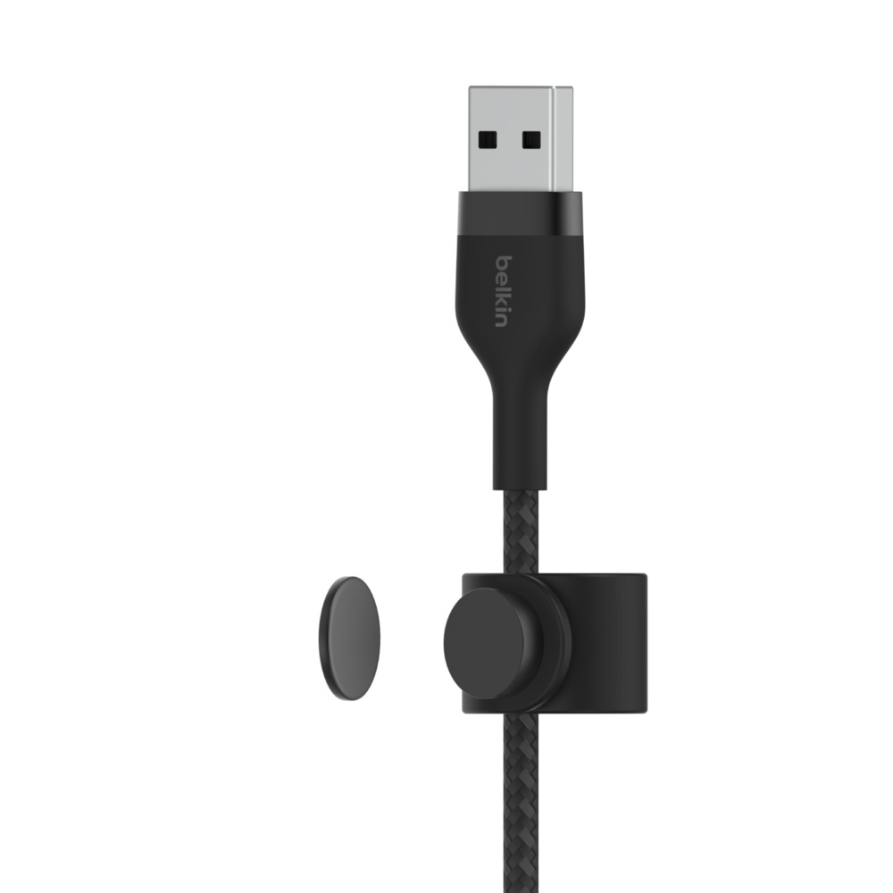 USB-A TO LTGBRAIDED SILICON 2M BLK thumbnail