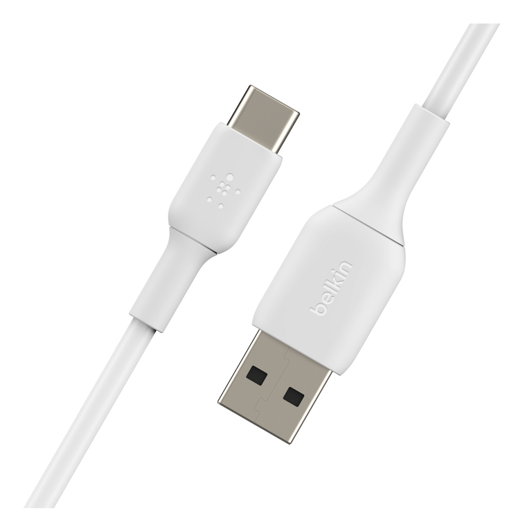 USB-A TO USB-C PVC WHITE 1M X2 thumbnail