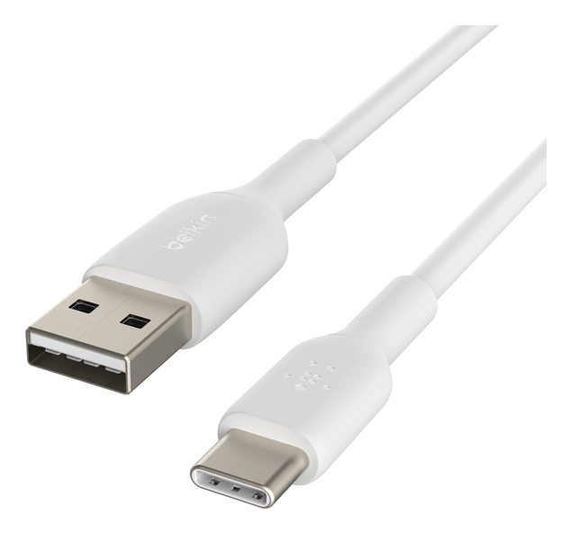 USB-A TO USB-C PVC WHITE 1M X2 thumbnail