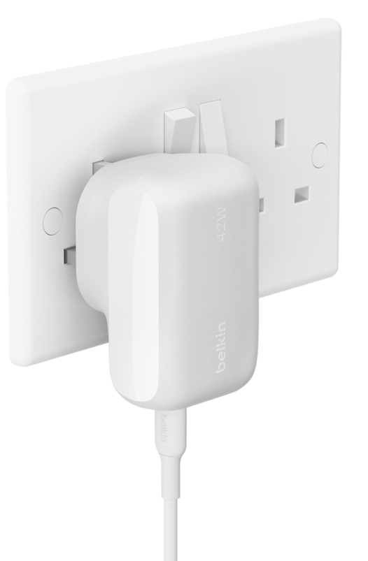 42W USB-C +12W USB-A DUALCHARGER WHT thumbnail