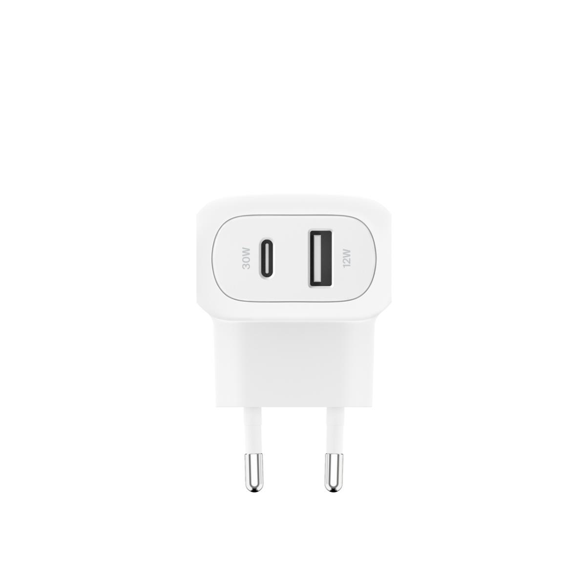 42W USB-C USB-A DUAL WCHARGER WHT EU thumbnail
