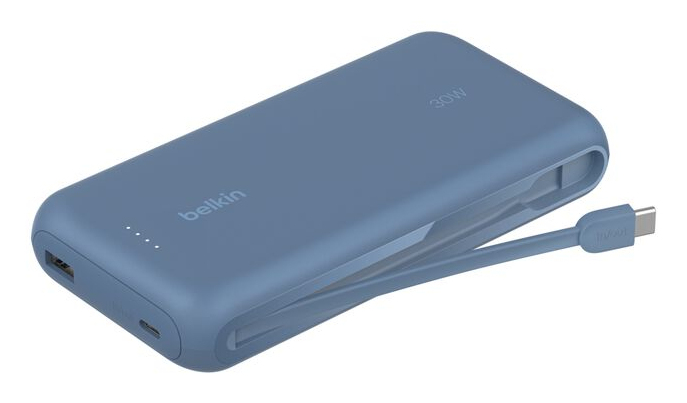 20K 30W W USB-C CABLE POWER BANK BLU thumbnail