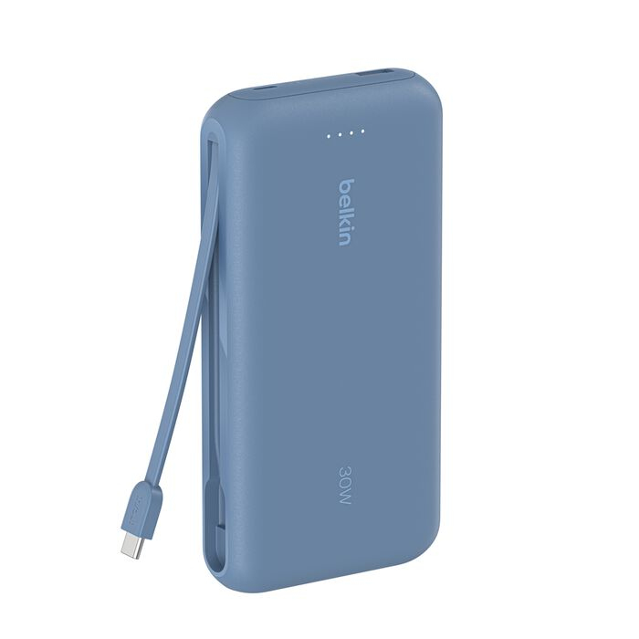 20K 30W W USB-C CABLE POWER BANK BLU thumbnail