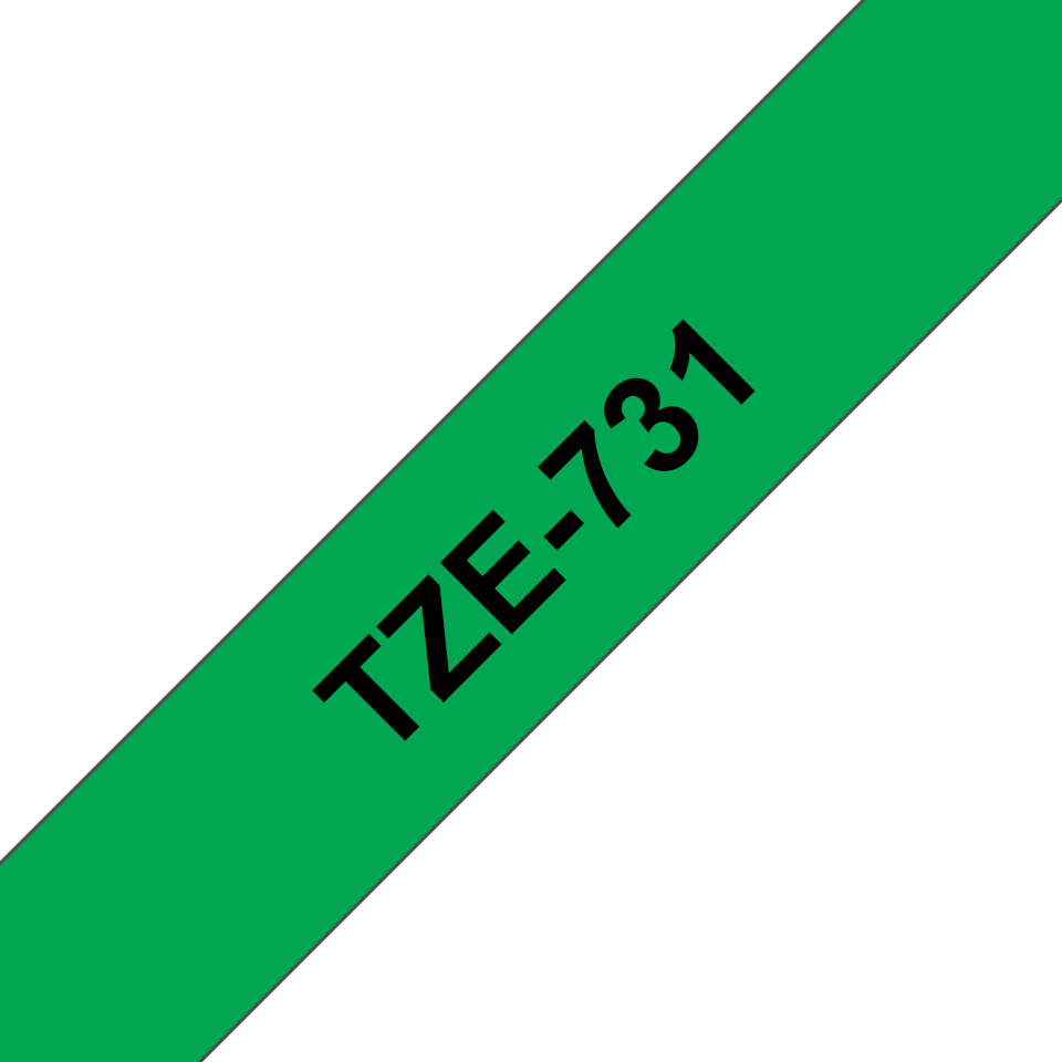 12MM GLOSS TZ BLACK ON GREEN thumbnail