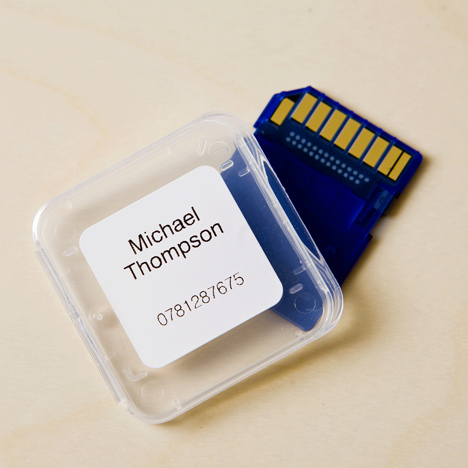 PERMANENT ADHESIVE SQUARE LABEL : (2 thumbnail