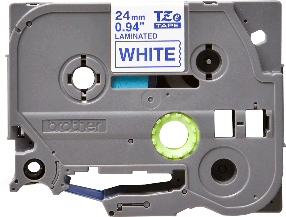 BRO 24MM GLOSS BLUE ON WHITE TAPE thumbnail