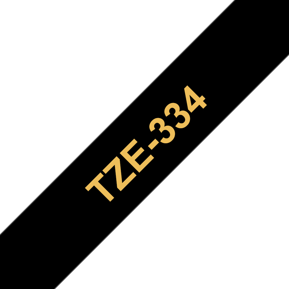 BRO 12MM GLOSS GOLD ON BLACK TAPE thumbnail