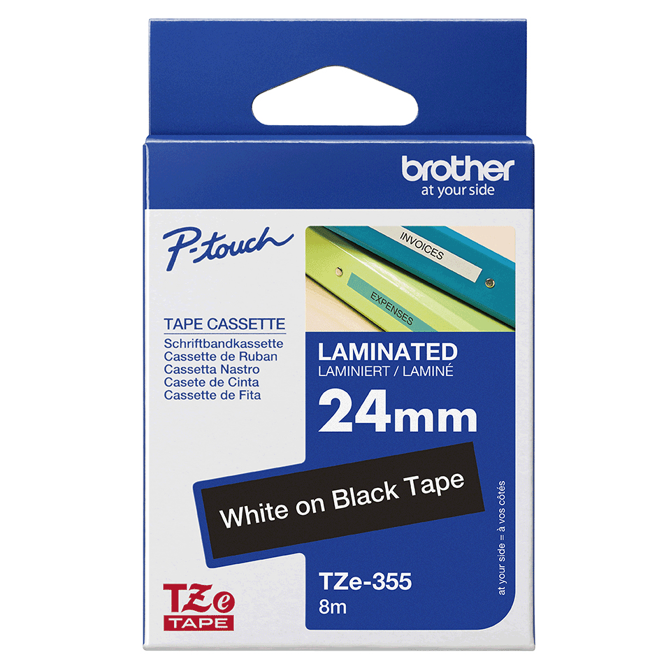 TZE-355 LAMINATED TAPE 24MM 8M thumbnail