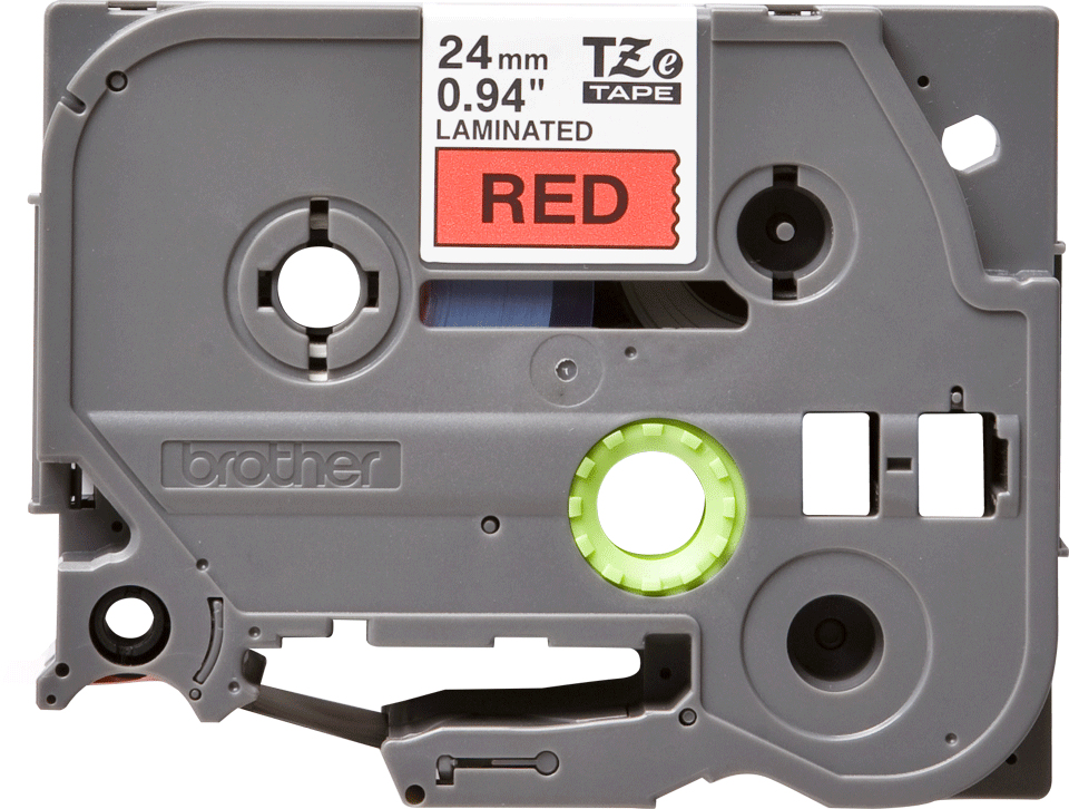 TZE451 Black on Red 8M x 24mm Gloss Tape thumbnail