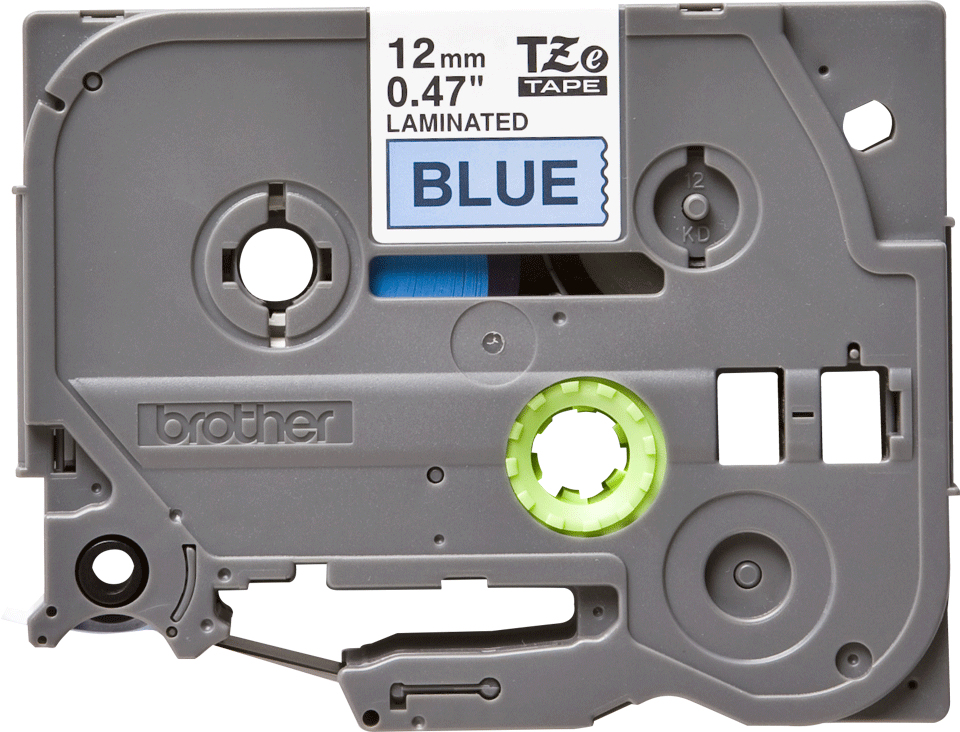 BRO 12MM GLOSS TZ BLACK ON BLUE TAPE thumbnail