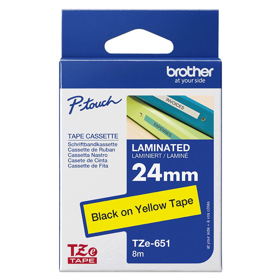 TZE-651 LAMINATED TAPE 24MM 8M thumbnail
