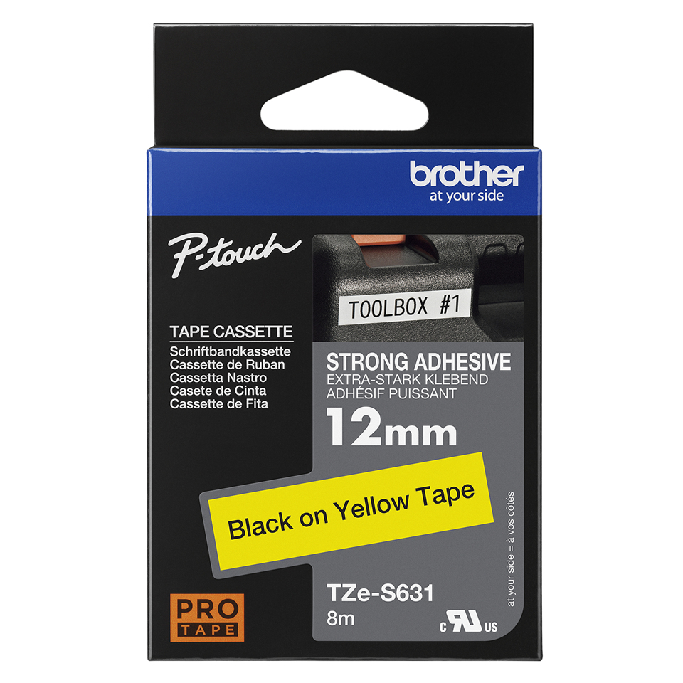 TZE-S631 LAMINATED TAPE 12MM 8M thumbnail