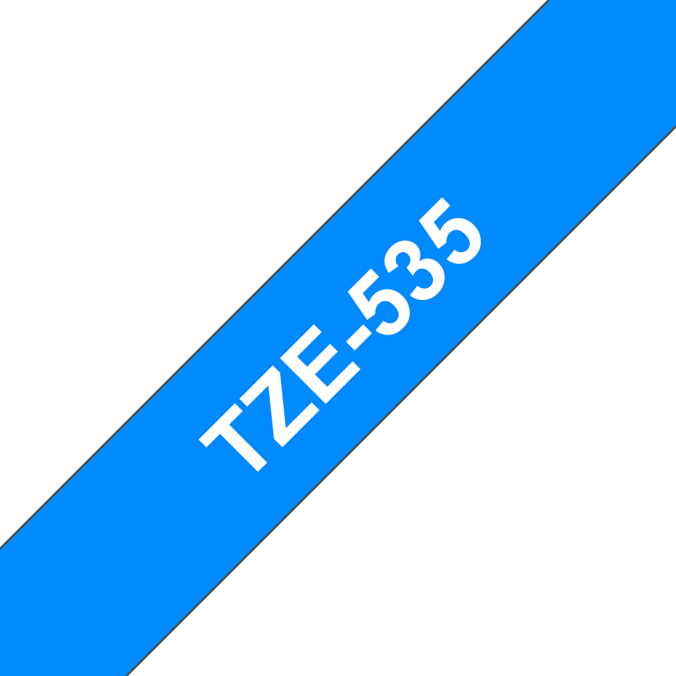 BRO 12MM GLOSS WHITE ON BLUE TAPE thumbnail