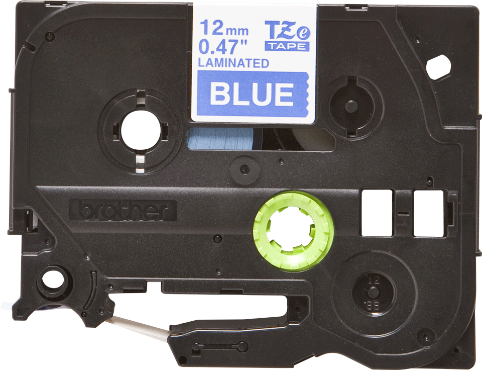 BRO 12MM GLOSS WHITE ON BLUE TAPE thumbnail