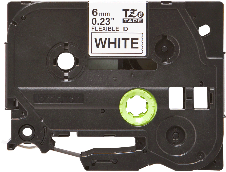 TZEFX211 Black on White 8M x 6mm Flexi Tape thumbnail