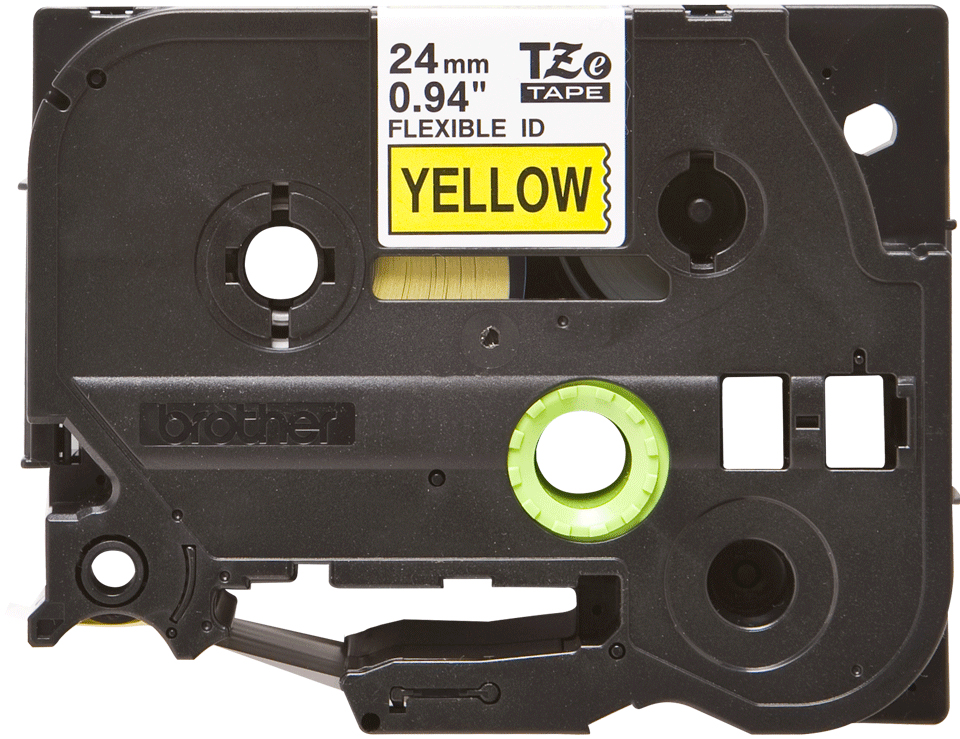 TZEFX651 Black on Yellow 8M x 24mm Flexi Tape thumbnail