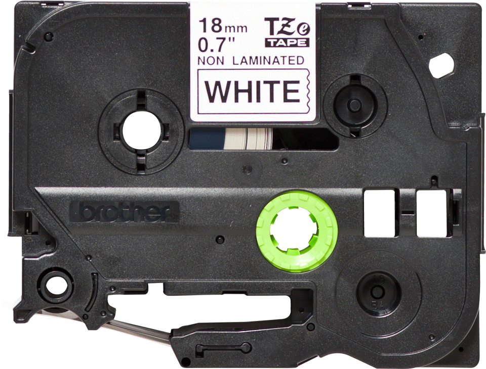 TZEN241 Black on White 8M x 18mm Non Laminated Tape thumbnail
