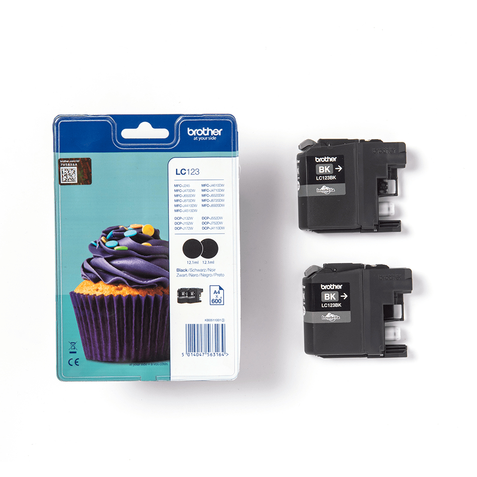 LC123 BLACK TWIN PACKINK CARTRIDGE thumbnail