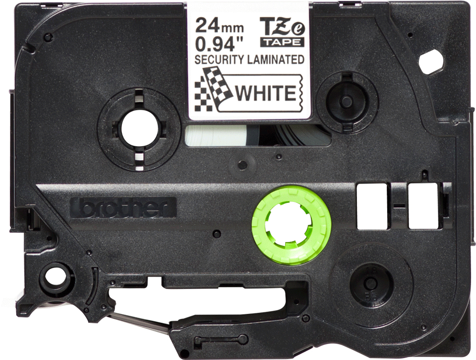 TZESE5 Black on White 8M x 24mm Security Tape thumbnail
